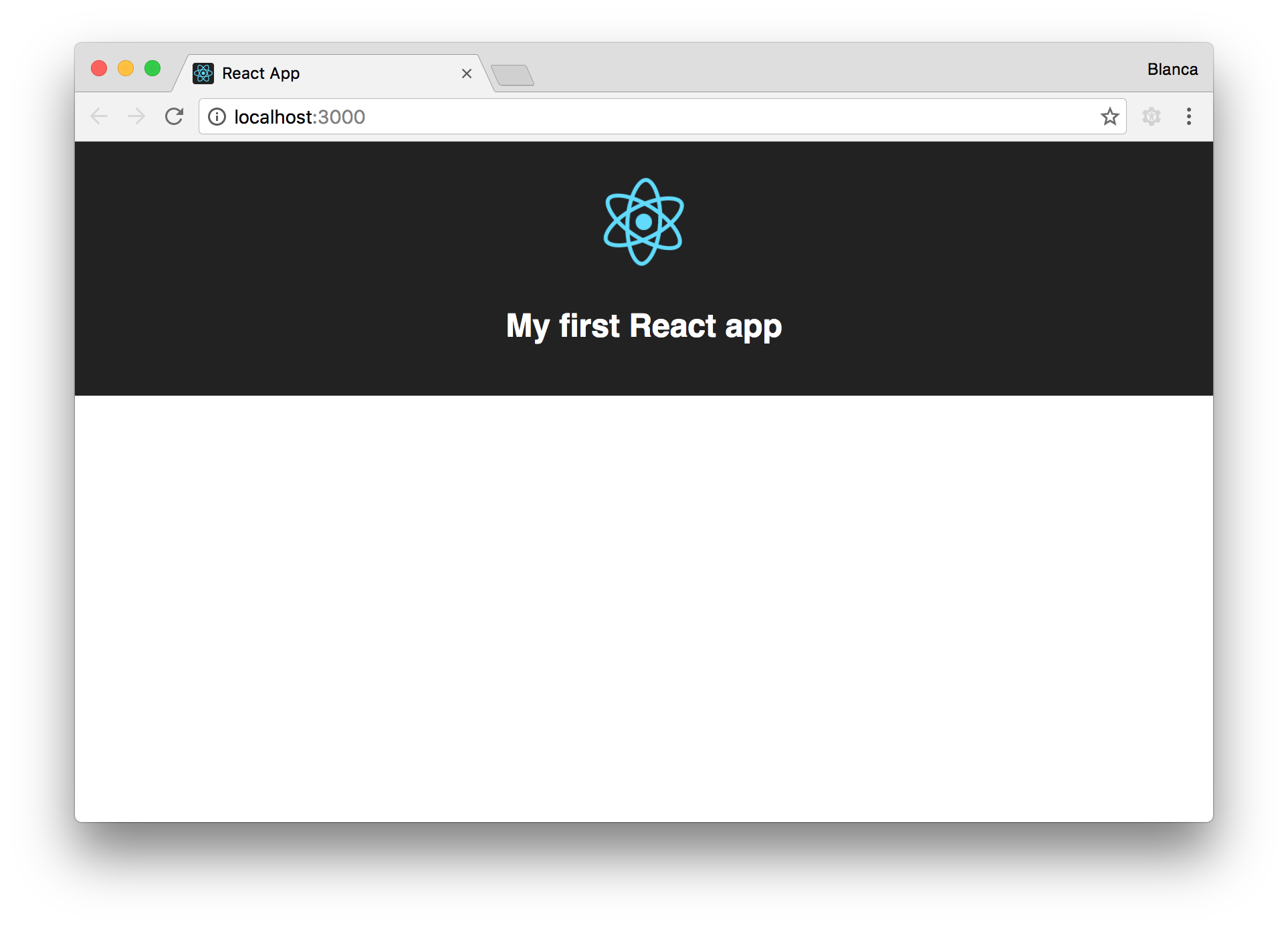 Our firs React app