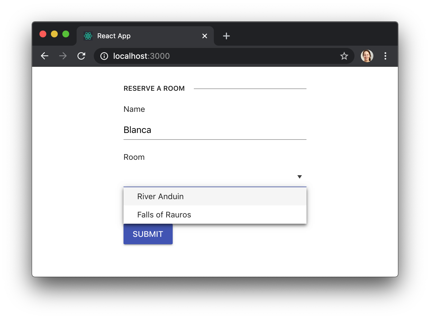 A form with KendoReact controls